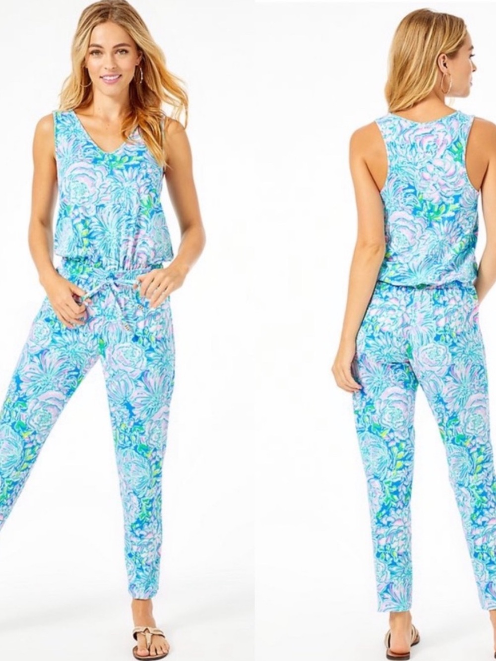 Lilly Pulitzer Paulina Jumpsuit In Full Bloom Size Small